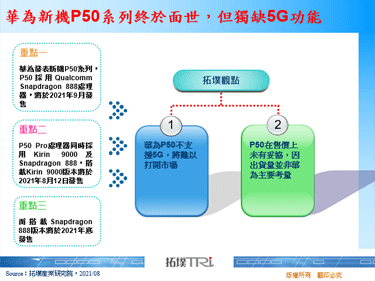 华为新机P50系列终于面世，但独缺5G功能