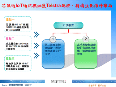 芯讯通IoT通讯模组获Telstra认证，持续强化海外布局
