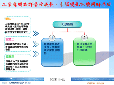 工业电脑族群营收成长，市场变化讯号同时浮现
