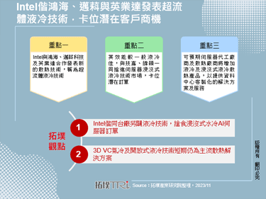 Intel偕鸿海、迈萪与英业达发表超流体液冷技术，卡位潜在客户商机